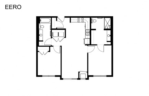 the floor plan of the eero apartments